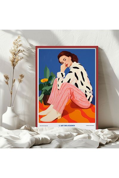 HOMEPACK Single Wooden Framed Painting One Piece Poster Painting Tk/1310