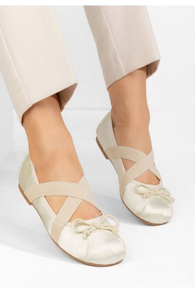 B T Shoes Balerina de dama Richelle albi