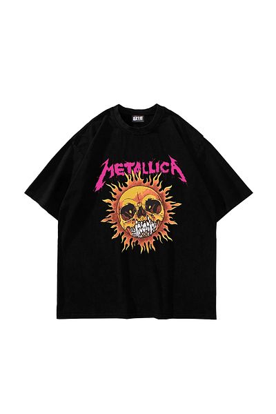 Sekizbiraltı Μαύρο μπλουζάκι Unisex με στάμπα Metallica Sun