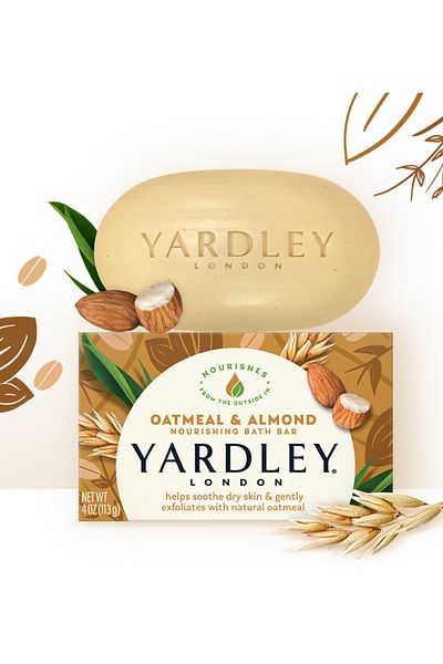 YARDLEY الشوفان واللوز المغذي - 120 جرام صابون استحمام