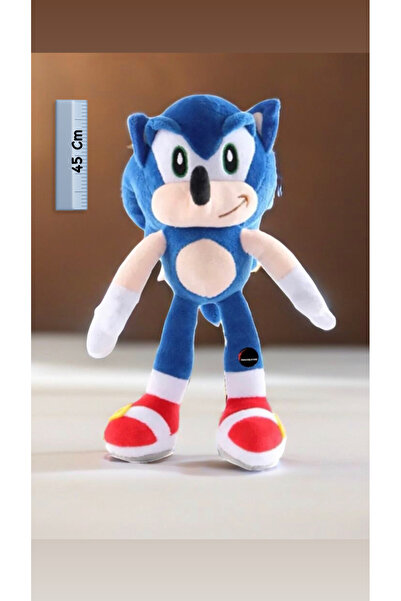 TOPROCKSTORE Sevimli Sonic Peluş Oyuncak Büyük Boy 45 Cm Hediyelik Uyku Arkadaşı