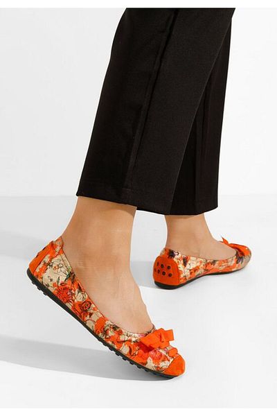 B T Shoes Balerini de damă Doriya V4 portocalii