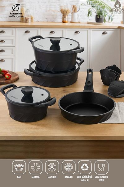 Amboss Vento 7 Piece Cast Titanium Coated Cookware Set