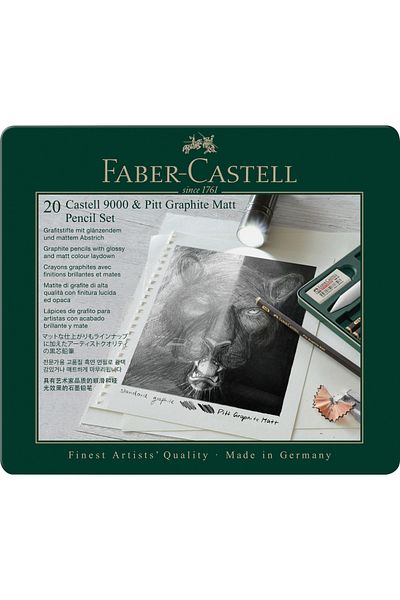 Faber Castell Set 20 Pcs Graphite Pencil Matte + Castell 9000 Faber-Castell