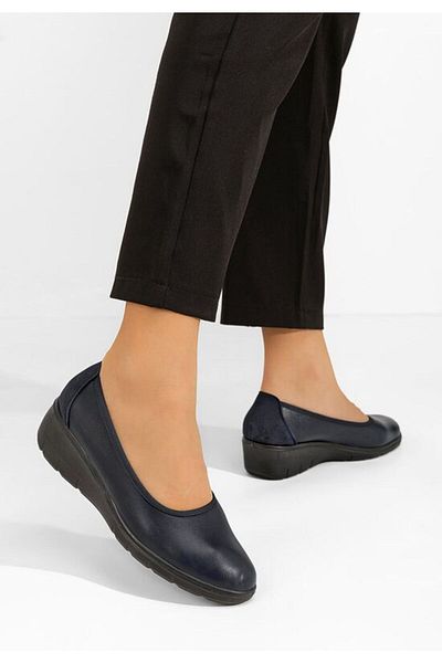 B T Shoes Pantofi cu platforma Aleshia albastri