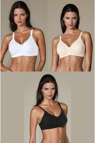 NBB Women's 3-Piece Recovery Combed Cotton Bra Set - NBB351
