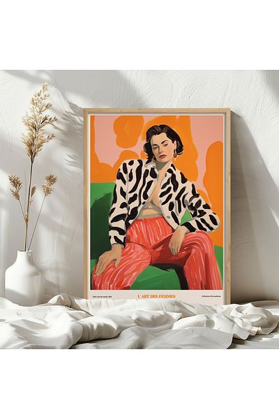HOMEPACK Единична картина в дървена рамка, единичен плакат, картина TK/1308