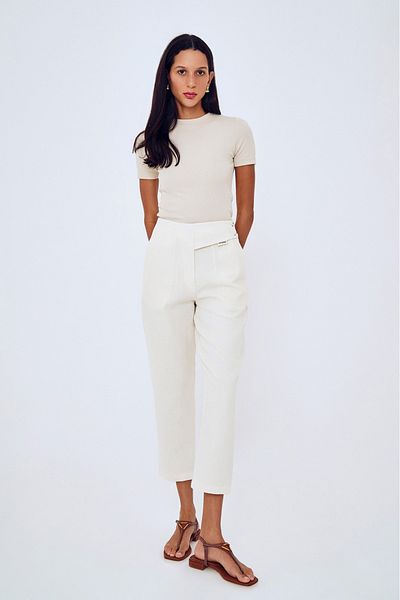 Quzu Natural Fabric Trousers