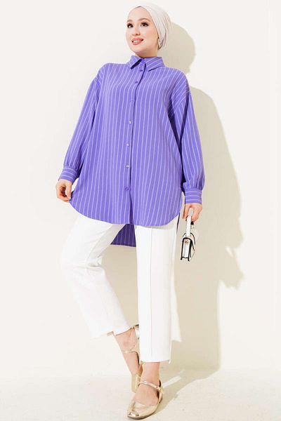 Kirazgym Vertical Striped Loose Shirt