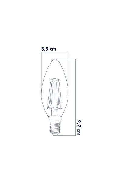 Heka Rustik Led Ampul 6W E14 2500K Gün Işığı ERD-34