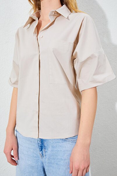 TENA Women's Stone Low Sleeve Single Pocket Shirt