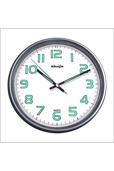 M3DECORİUM Silver Frame Gümüş Metalik Renk Çerçeve 28 Cm Fosforlu Phosphorous...