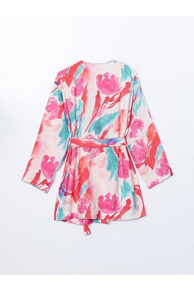 LC Waikiki Γυναικείο κιμονό με μοτίβο γιακά LCW Oversize