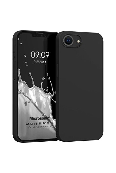 Microsonic Matte Silicone Apple iPhone 16e Kılıf Siyah