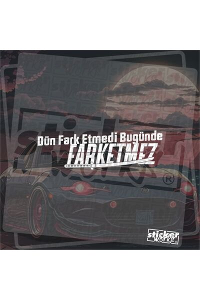 Sticker Works لم يميز بالأمس، لا يميز ملصق Bugunde