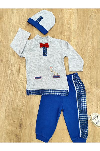 Tomuycuk 3-Piece Baby Boy Suit Sweat Long Sleeve Newborn Baby Suits Outfits Baby Clothing