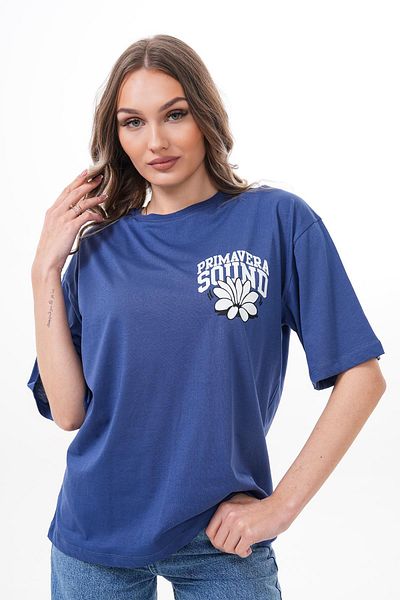 ŞİMAL Women's Back Print Detailed Crew Neck Oversize T-Shirt 250116   -