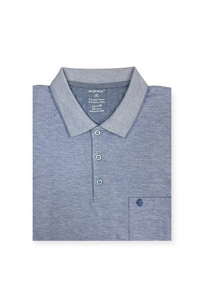 Sadık Collection Tricou Ercan pentru bărbați, mărime mare, cu guler polo, buzunar, din bumbac jacquard 0141