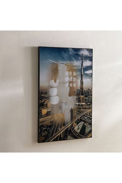 Home Box Fossel Skyline Framed Picture - 60x90x2.5 cm
