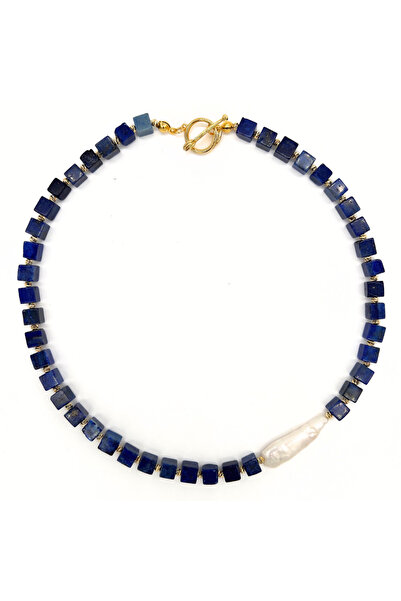 L´Atelier des Perles CalaisMarine Necklace Lapis Lazuli Doğal Taşlı Barok İnc...