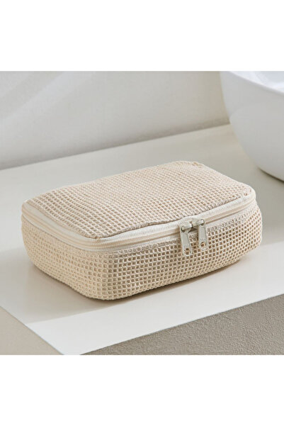 Home Box Bella Oat Waffle Medium Box Pouch - 20.5x13x5 cm