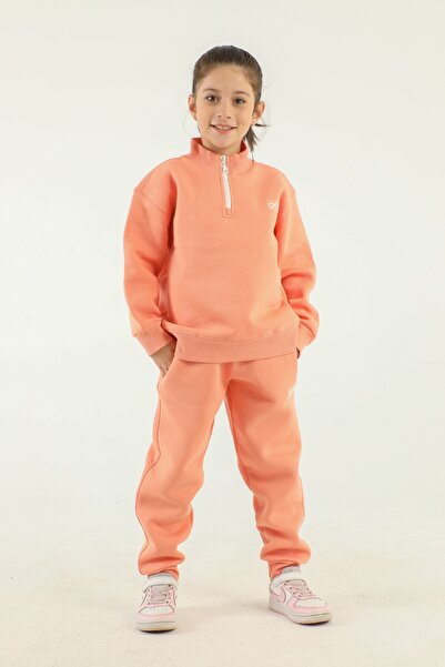 Black One Спортивний костюм для дівчаток з високим коміром і принтом