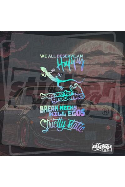 Sticker Works حزمة الهولوغرام للزجاج الخلفي 46