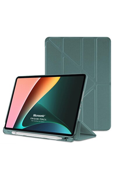Microsonic Xiaomi Pad 7 Pro Kılıf Origami Pencil Koyu Yeşil