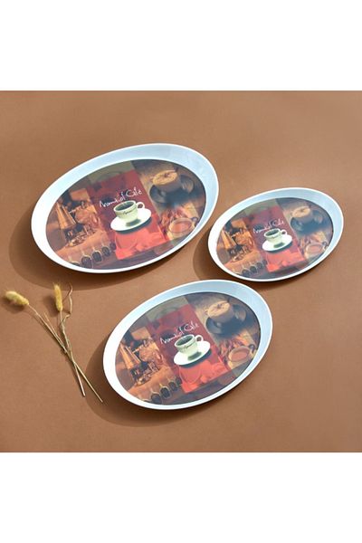 Home Box Classic 3-Piece Oval Tray Set