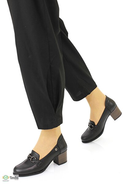 Mammamia Kadın Hakiki Deri Optopedik Kalın Topuklu Klasik Ayakkabı M26YA3345