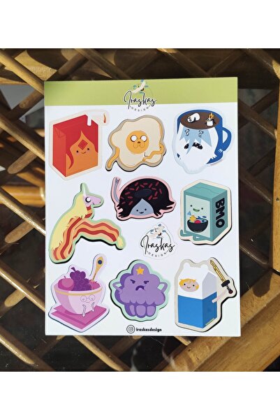 iraskas design ملصق وقت المغامرة لوجبة الإفطار |   2 قطعة من ملصقات A5 |   مخ...