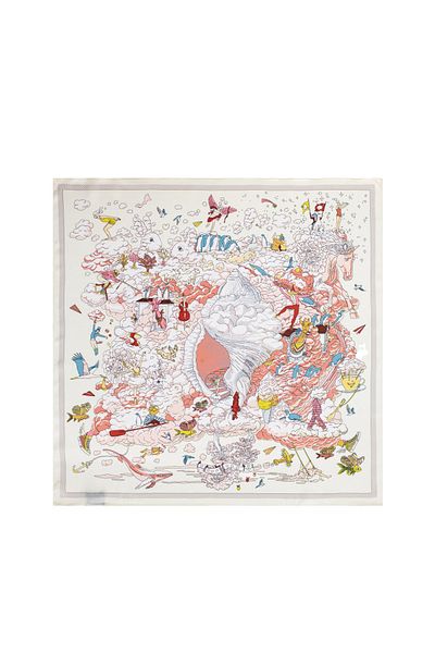 CASHMERE AND SİLK MAWLANA (53 X 53) Pure Silk Scarf