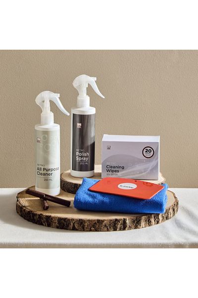 Home Box Retro Solid Wood Care Kit