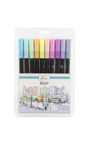 Nassau fine art Set markere brush 10 culori - Pastel