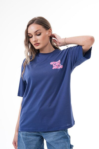 ŞİMAL Women's Back Print Detailed Crew Neck Oversize T-Shirt 250151   -