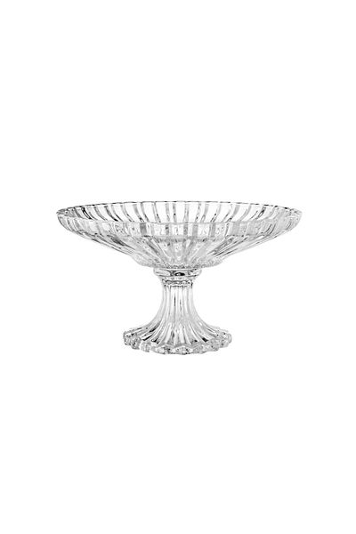 Dania Glass serving plate with base for sweets and fruits, multi-purpose