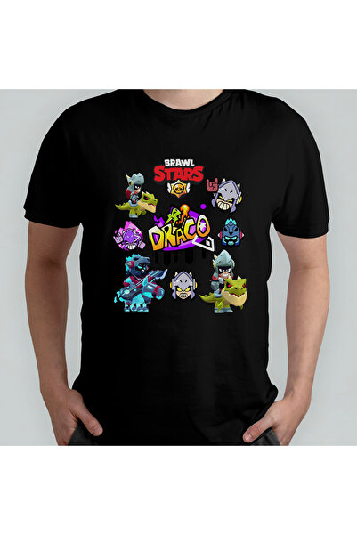 Pixxa Brawl Stars Draco 100% бавовняна футболка з круглим вирізом і T-Shirt (...
