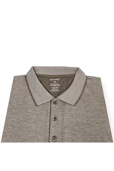Sadık Collection Ercan Ανδρικό μπλουζάκι με βαμβακερό ζακάρ γιακά μεγάλου μεγέθους με τσέπη 0141