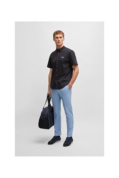 BOSS Örgü pamukta normal kesim gömlek