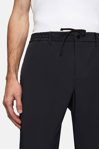 D'S Damat Relaxed Fit Μαύρο Dobby Λεπτό και ελαφρύ παντελόνι Rpt Jogger