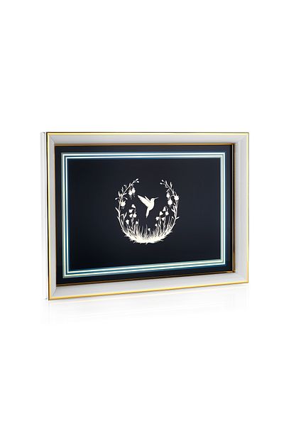 Schafer Bolero Tray 1 Piece-Gold/Dark Blue