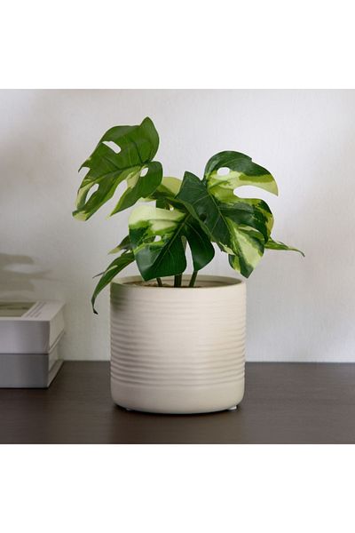 Home Box Vesus Dolomite Plant Pot - 11.5x11.5x10.4 cm