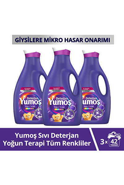 Yumoş Yumoş Sıvı Deterjan Yoğun Terapi Tüm Renkliler İçin 2520 ml x3