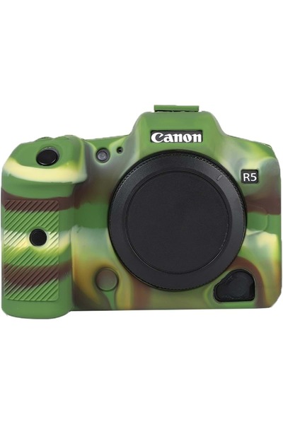 DP Canon R5 Silikon Kılıf (KAMUFLAJ)