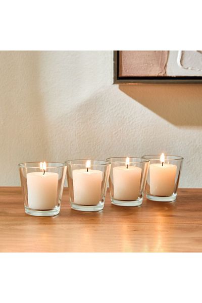 Home Box Kler 4-Piece Candleholder Set - 6.5x6.5x6.5 cm