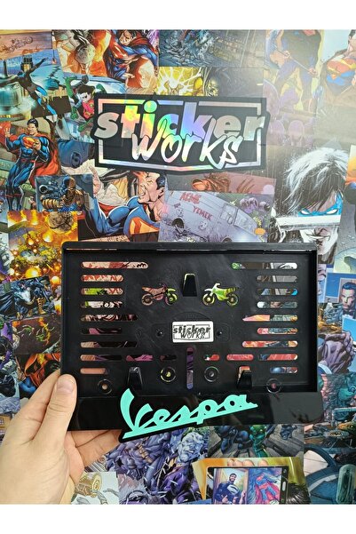 Sticker Works Vespa Motor Plakalık  - Mint Yeşil