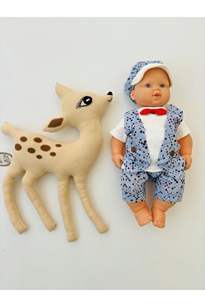 Tomuycuk Navy Blue Baby Boy Set - Tuxedo Baby Set with Bow Tie - Set of 3