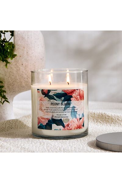 Home Box Aure 18oz Glass Jar Candle with Metal Lid - 10.7x13.2 cm