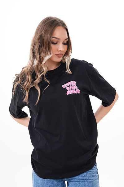 ŞİMAL Women's Back Print Detailed Crew Neck Oversize T-Shirt 250151   -