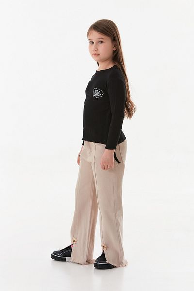 Fulla Moda Κοριτσίστικη μπλούζα με κορδόνια με στάμπα στο πλάι